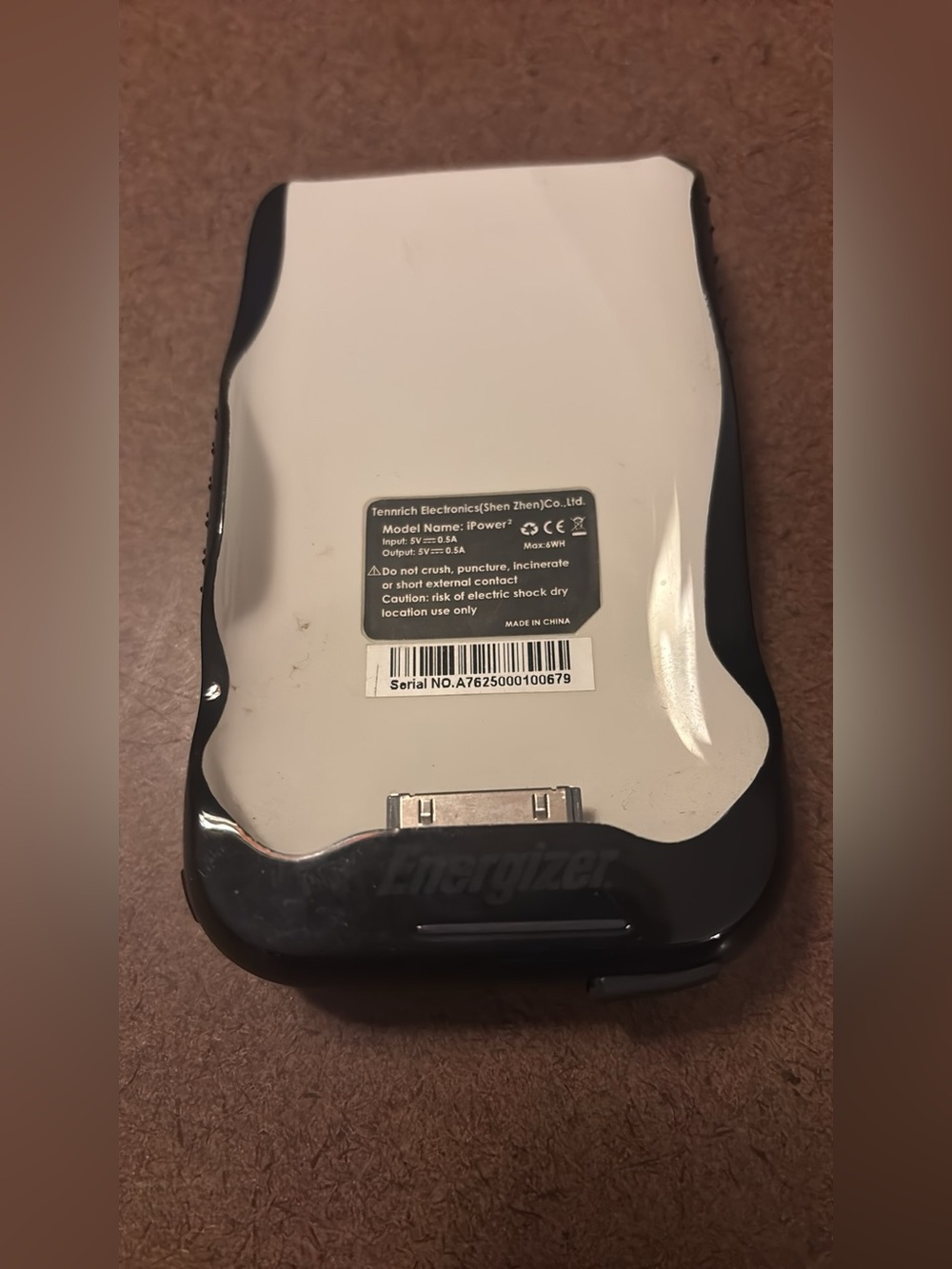 White and Black Portable Power Bank Charger